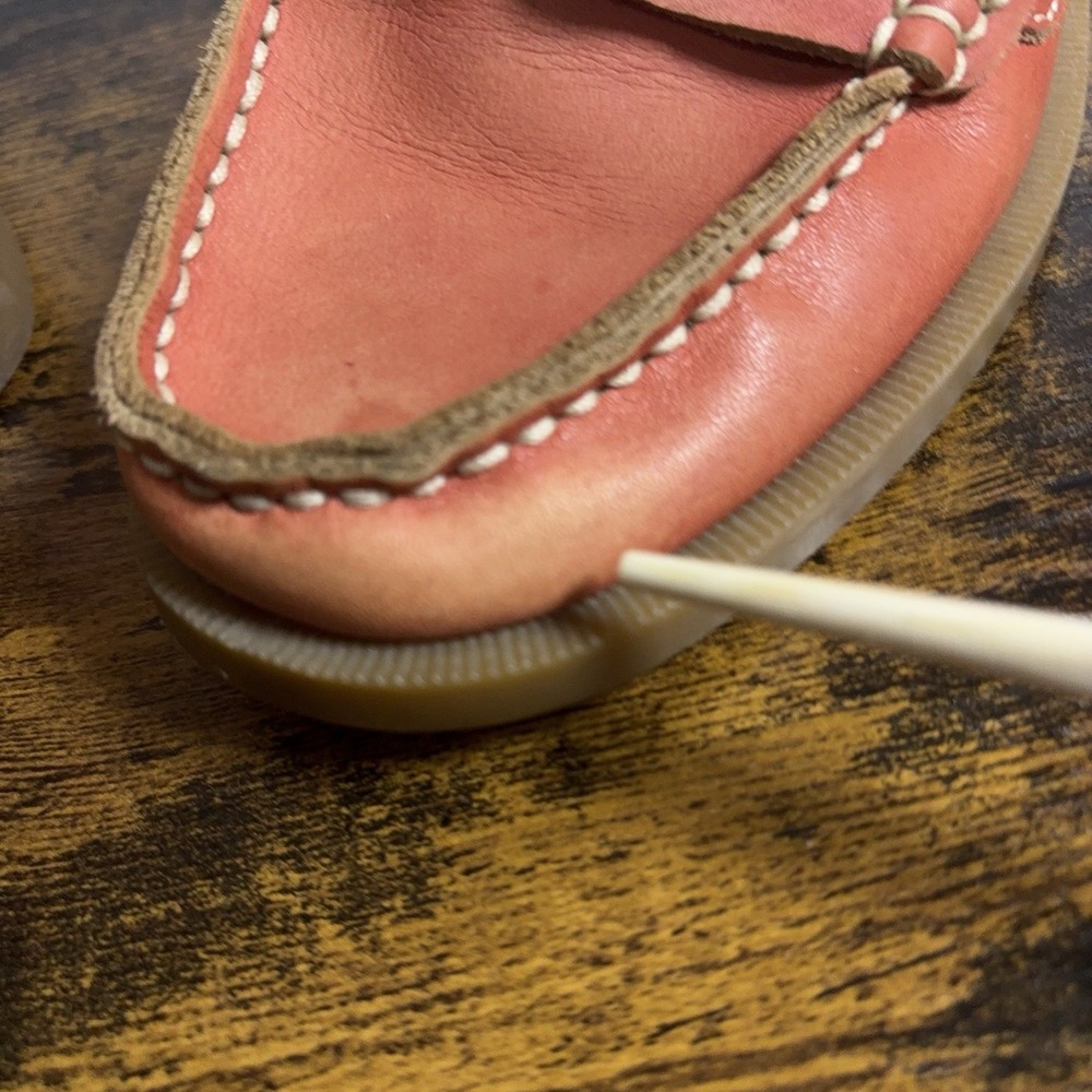 Bed Stu Penny Loafers Womens Sz 7 Coral Pink Leather Distressed Classic - Picture 10 of 13
